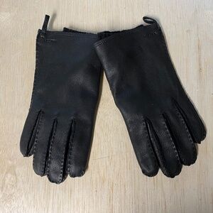 NEW! Hestra Men's Size 9.5 • Black Deerskin Gloves • Classic Luxury • Euro Style
